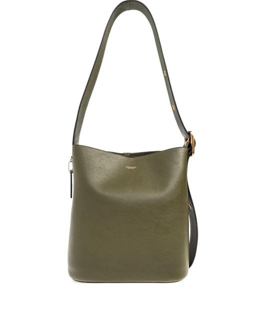COACH Green Bleecker Adjustable Strap Bucket Bag