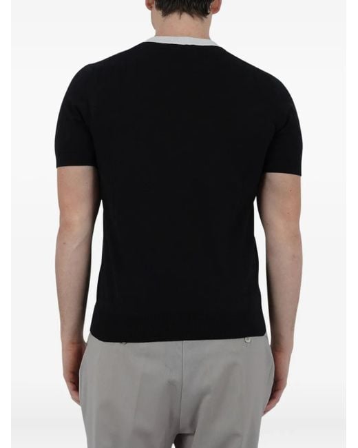Paolo Pecora T-Shirt Met Korte Mouwen in het Black voor heren
