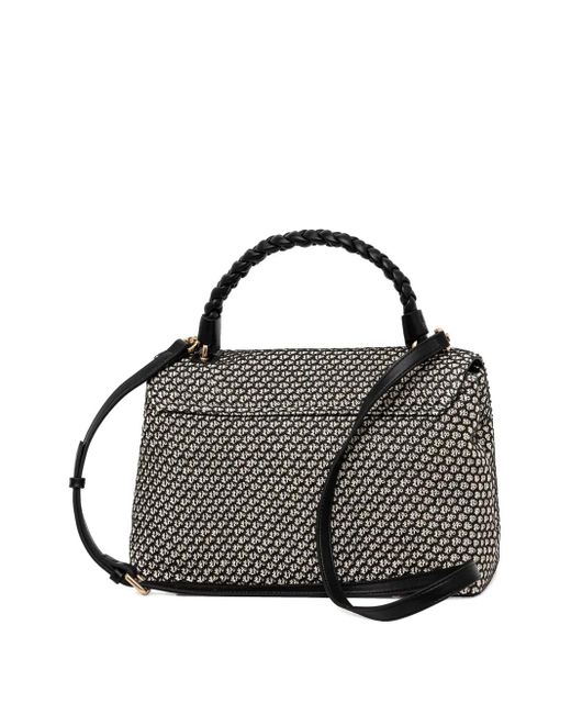 Twinset Black Mesh-Effect Canvas Bag