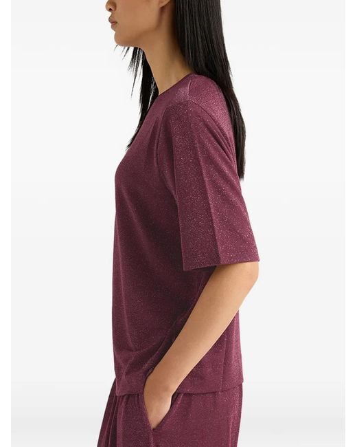 Momoní Purple Iora Short-Sleeves Crew-Neck T-Shirt