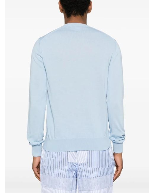 Comme des Garçons Blue Crew-Neck Sweater for men