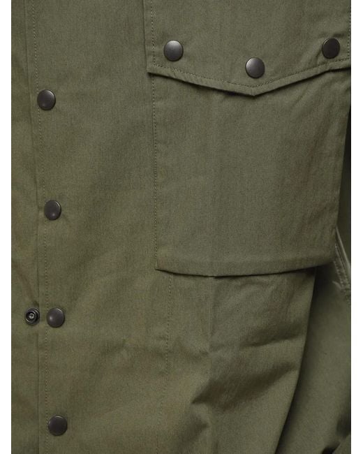 Needles Green Snap-Button Pocket Overshirt for men