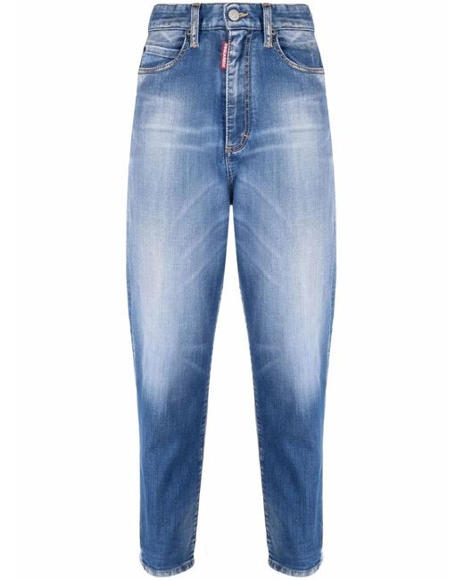 DSquared² Blue Faded Effect Mom Jeans