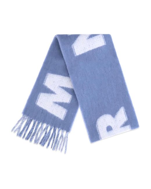 Marni Blue Striped Fringed Scarf for men