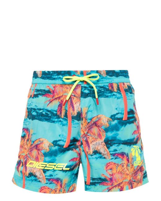 DIESEL Blue Bmbx-ken Swim Shorts for men
