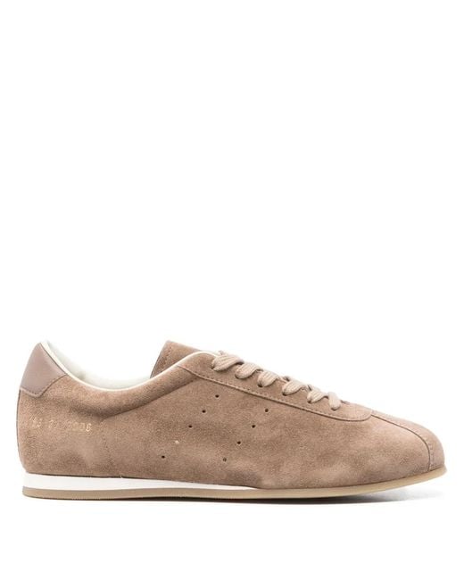 Common Projects Brown Lace-Up Suede-Leather Sneakers