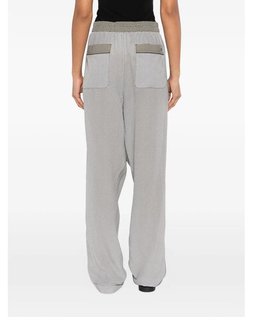 Tom Ford Gray Grid Pattern Trousers
