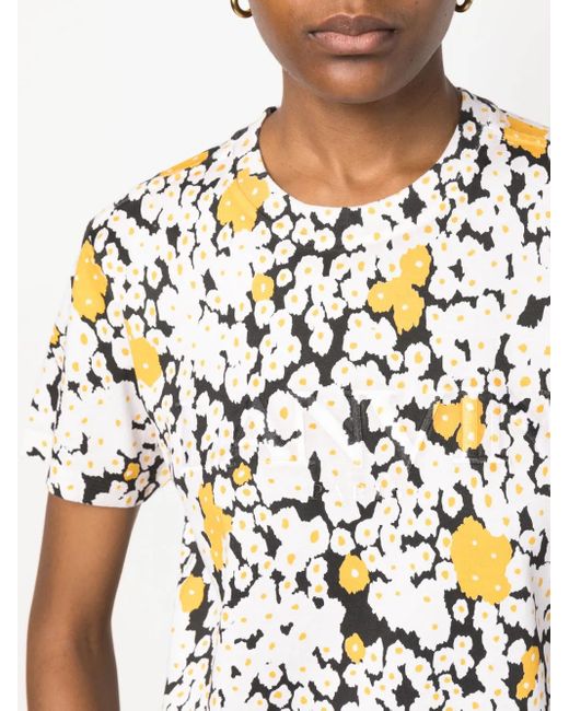 Lanvin White Overprinted Cotton T-Shirt