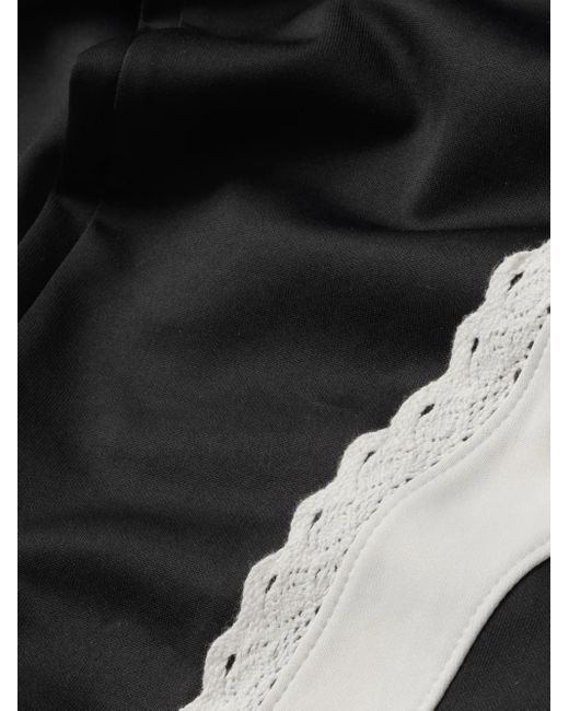 ROUGH Black Contrast Side-Pockets Track Pants