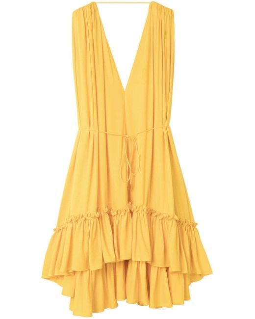 AZ FACTORY Yellow Marilyn Sleeveless Flared Dress