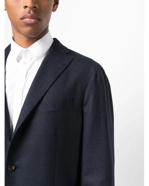 Boglioli Blue Single-Breasted Virgin Wool Suit for men