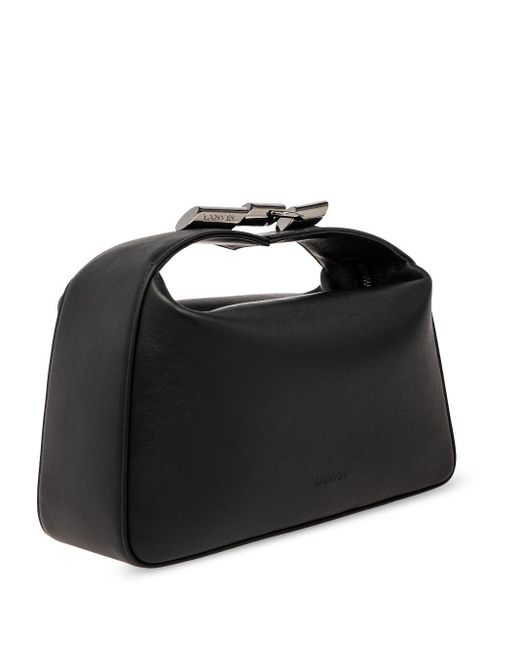 Lanvin Black Leather Tote Bag for men