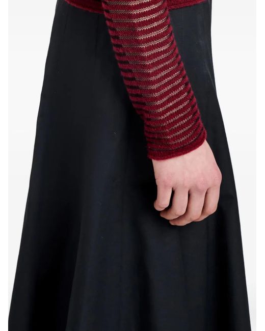 Proenza Schouler Red Hailey Ribbed Turtleneck Top