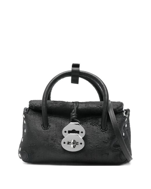 Mini Sac Cabas Dotta Zanellato en coloris Black