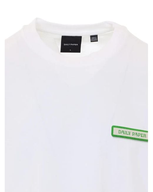 Daily Paper White Logo Graphic T-Shirt for men
