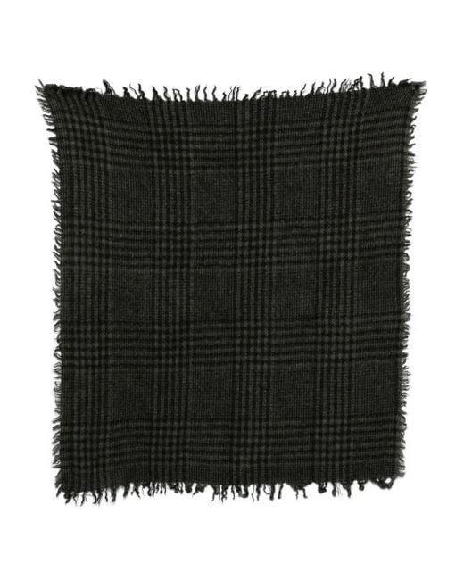 Faliero Sarti Black Schal Mit Ausgefransten Kanten