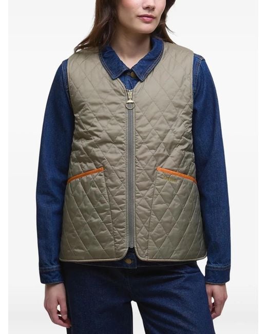 Barbour Blue Quilted Vest