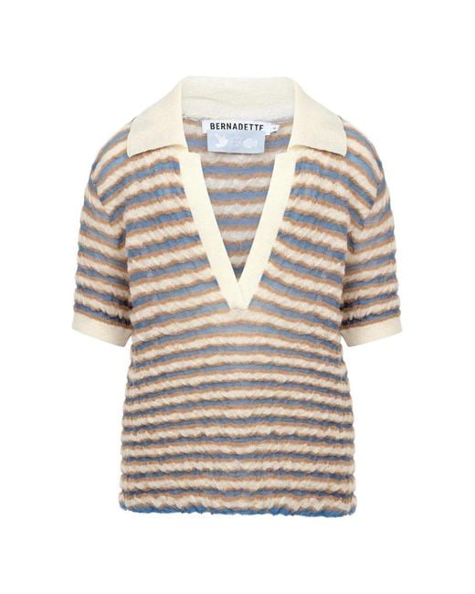 BERNADETTE White Ophelia Polo-Collar Shirt