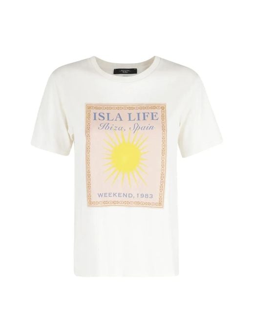 Weekend by Maxmara White Pantera Printed T-Shirt