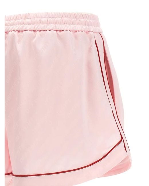 Off-White c/o Virgil Abloh Pink Drawstring Pyjama Shorts