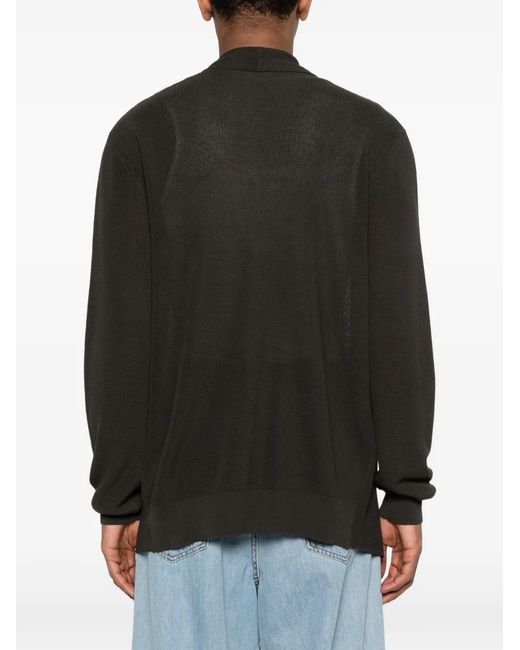 Roberto Collina Black Open-Front Cardigan for men