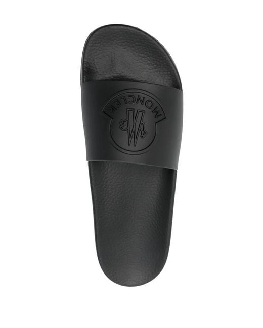 Moncler Black Basile Slides for men