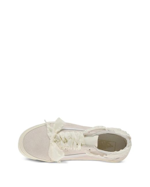 Vans White Ruffle-Trimmed Old Skool Sneakers