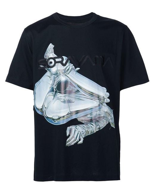 Juun.J Black X Hajime Sorayama Print T-shirt for men