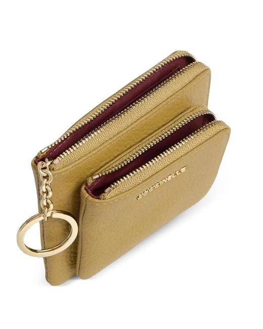 Coccinelle Natural Zip-Up Keyring Purse