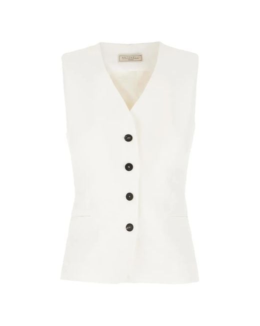 Antonelli White Buttoned Vest