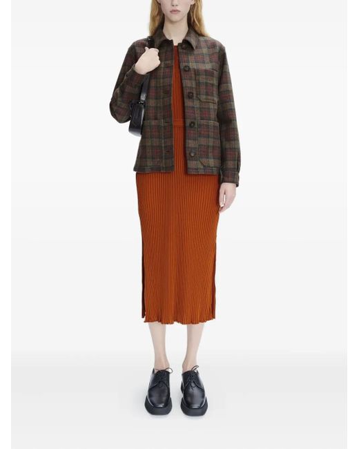 A.P.C. Gray Checked Wool Jacket