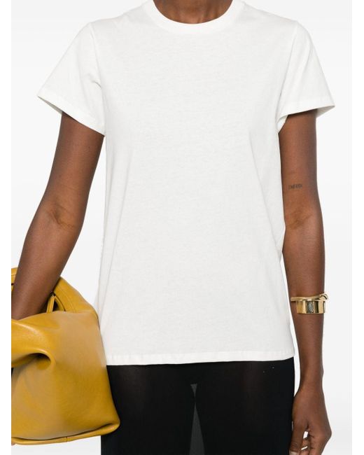 Baserange T-shirt Met Ronde Hals in het White
