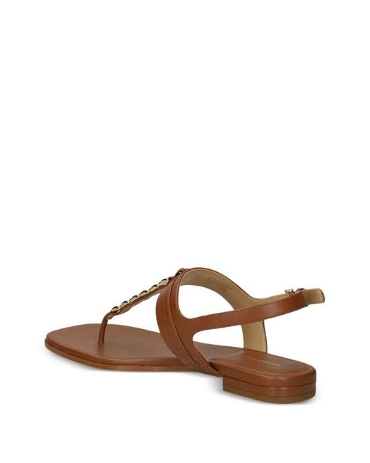 Michael Kors Brown Marcia Chain-Strap Sandals