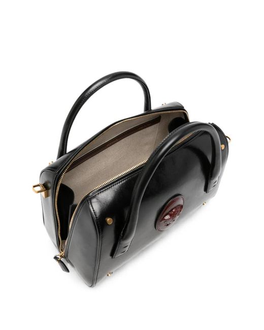 Versace Black Medium Boston Medusa Tote Bag
