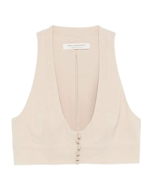 Top Con Bottoni di Philosophy Di Lorenzo Serafini in Natural