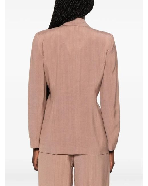 Carla G Pink Peak-Lapel Blazer