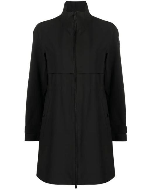 Woolrich Black Pequea Zip-Up Parka Coat