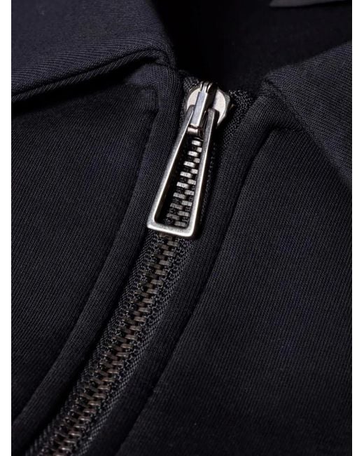Paul Smith Blue Zip-Up Collared Sweater for men