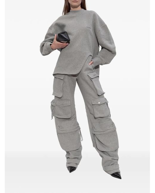 The Attico Gray Cargo-Pockets Trousers