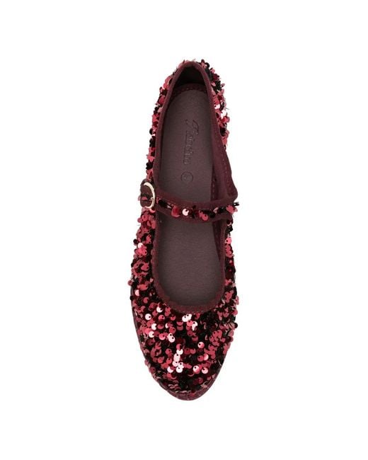 Flabelus White Little Prince Sequin-Embellished Ballet Flats