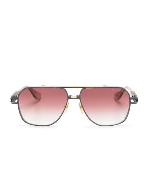 Dita Eyewear Pink Kudru Pilot-Frame Sunglasses