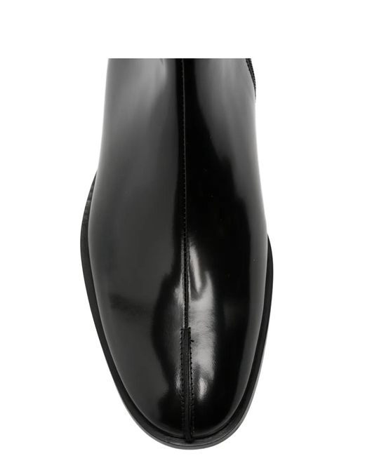 MM6 by Maison Margiela Black Almond-Toe Ankle Boots for men