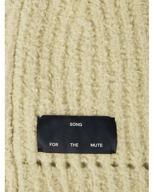 Song For The Mute Green Logo-Patch Balaclava for men
