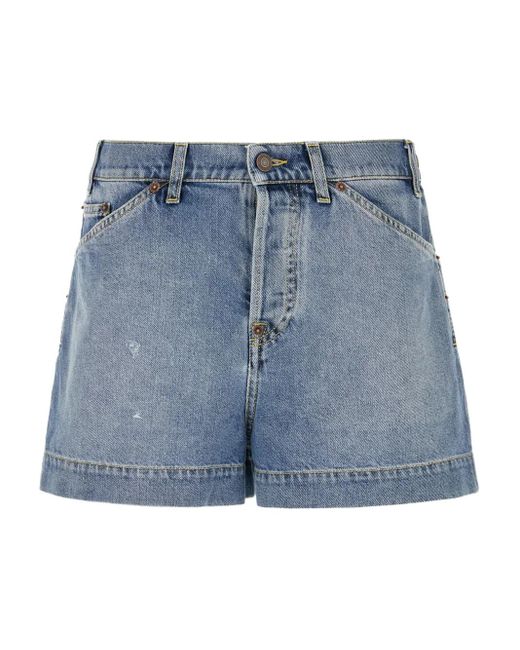 Moschino Blue Button-Fastening Denim Shorts