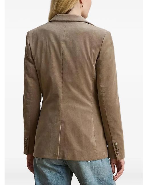Ralph Lauren Brown Corduroy Buttoned Jacket