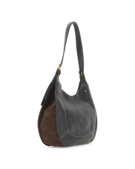 Gianni Chiarini Black Sac Porté Épaule Gabry À Coutures Contrastantes