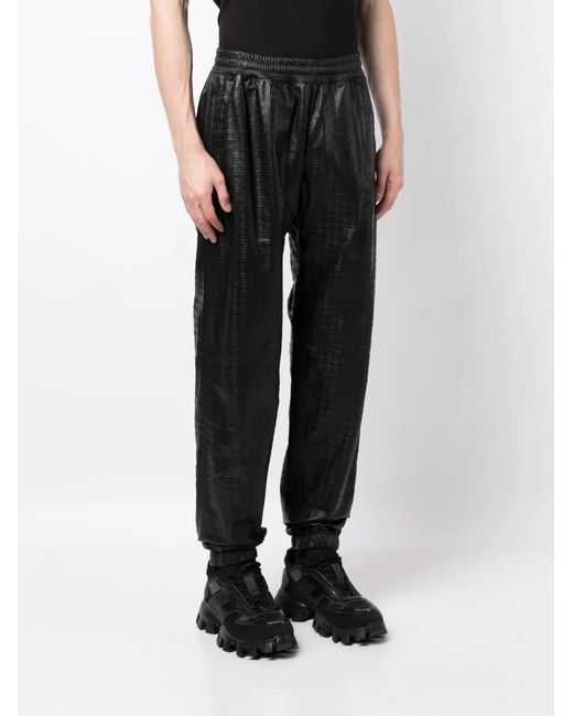 Givenchy Black Leather Trousers for men