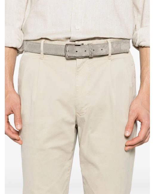 Incotex Natural Tapered-Leg Cotton Chino Trousers for men