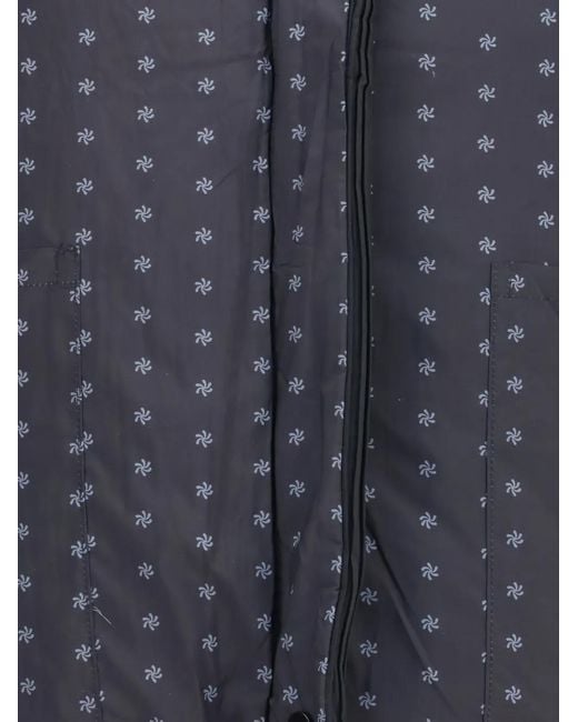 GONGDID DESIGN Blue Pleated Reversible Jacket