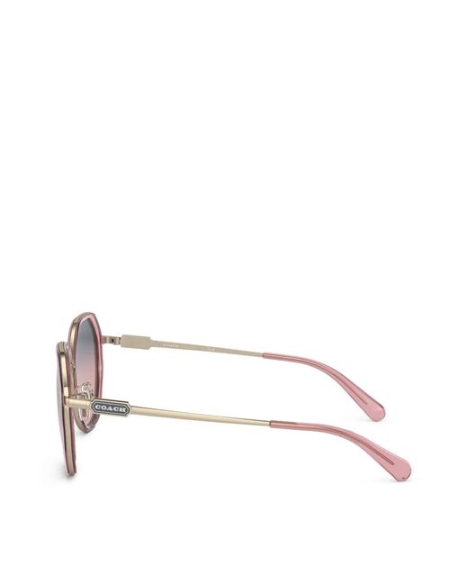 COACH Pink Geometric-Frame Gradient-Lens Sunglasses